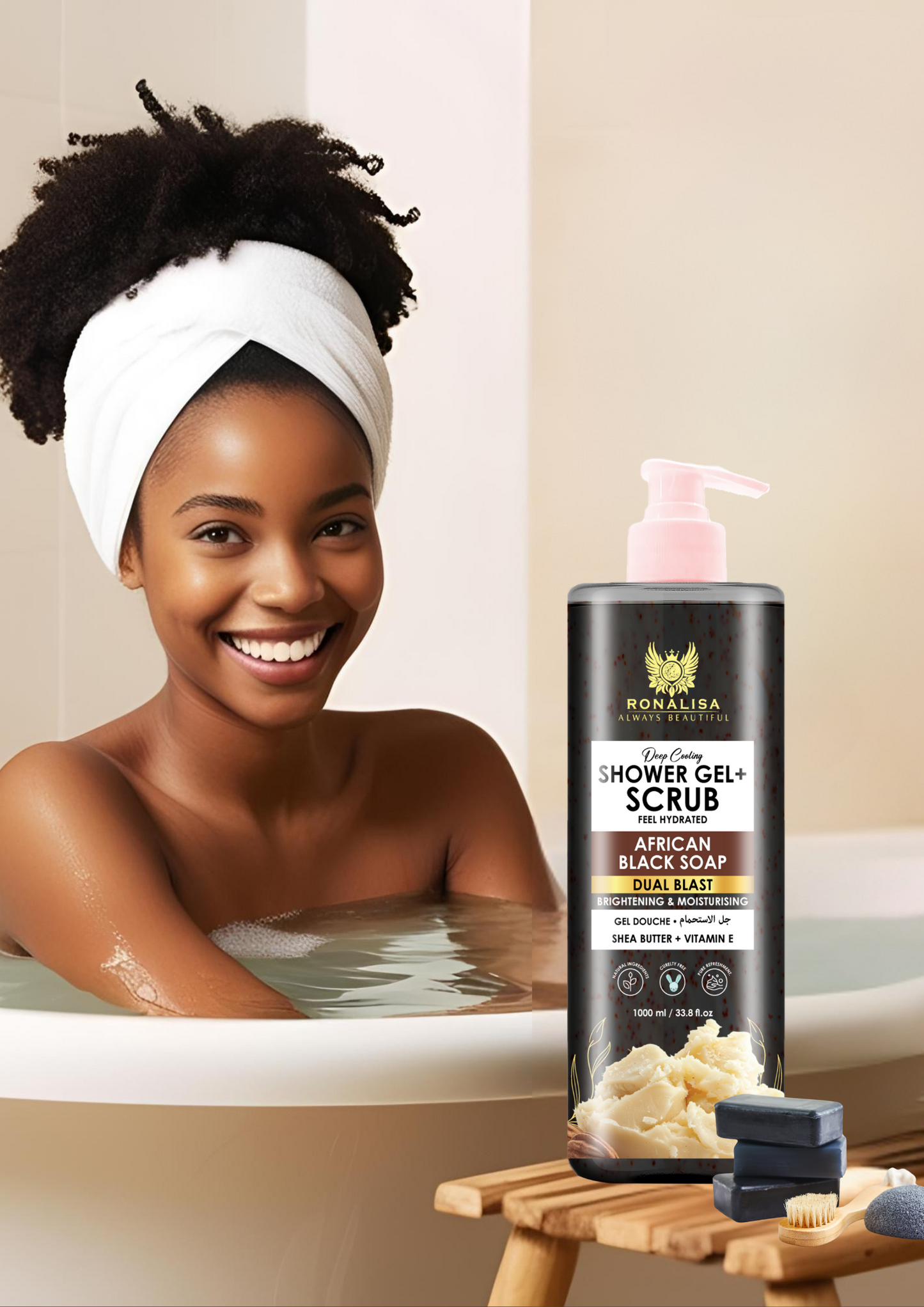 Shower Gel Scrub-African Black Soap