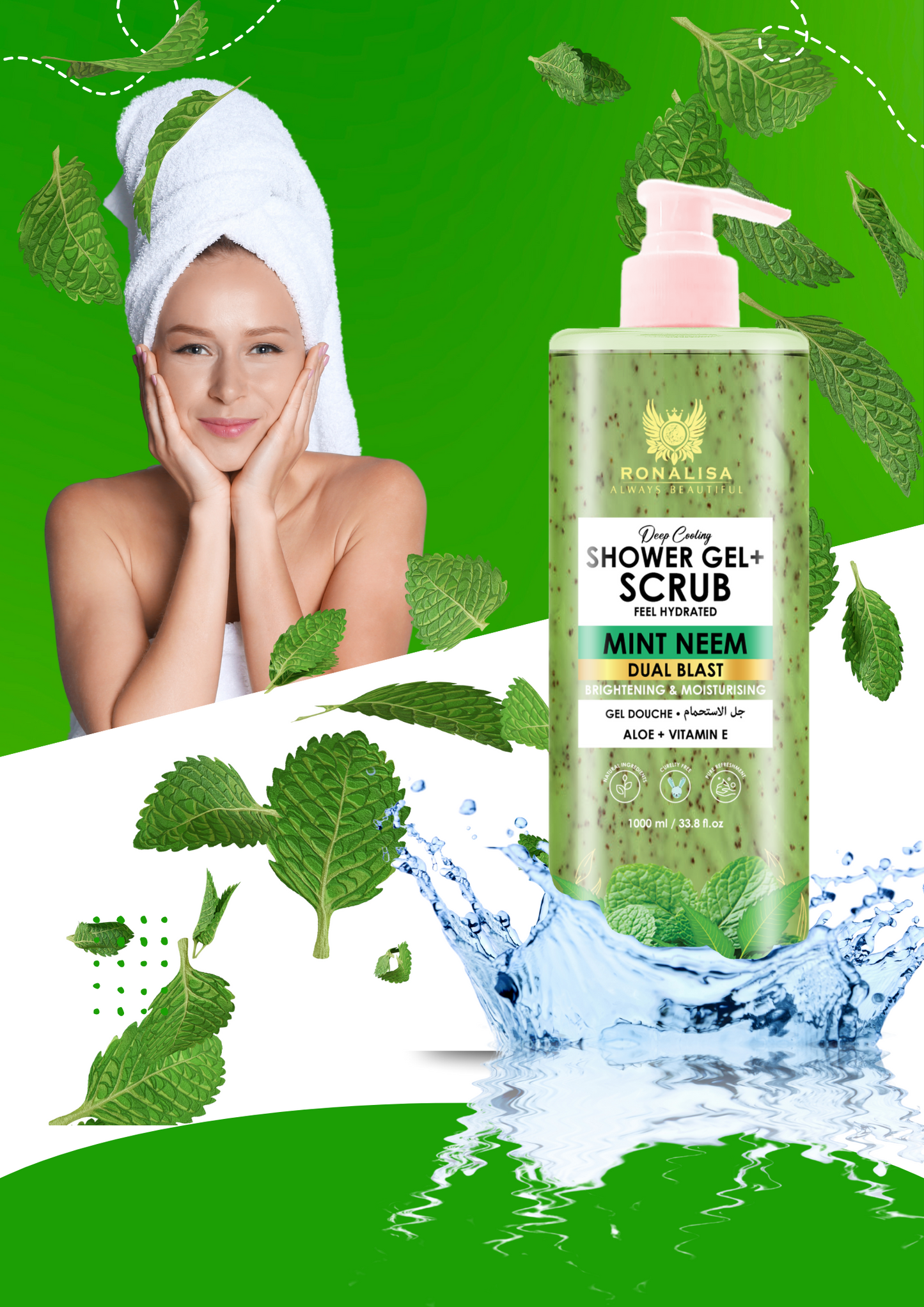 Shower Gel Scrub- Mint Neem