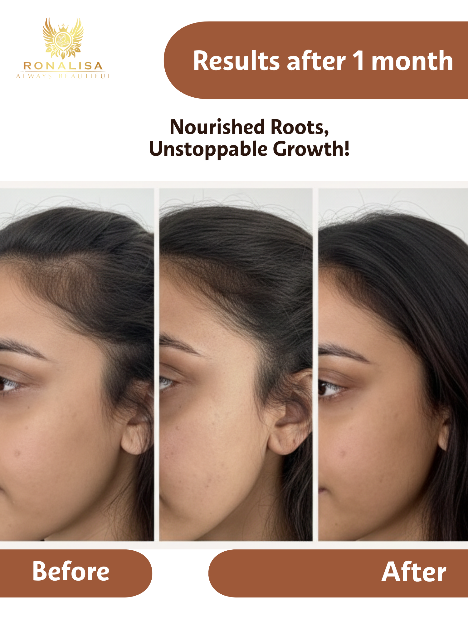 Jamaican Black Castor Oil hair growth results showing before and after improvement in hair thickness and strength