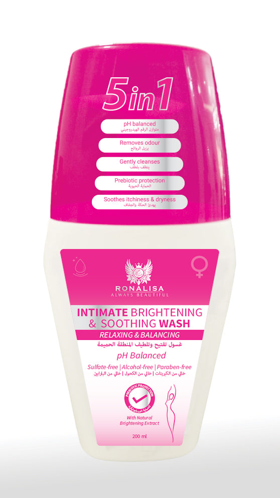 Bottle of Ronalsa Intimate Brightening & Soothing Wash 
