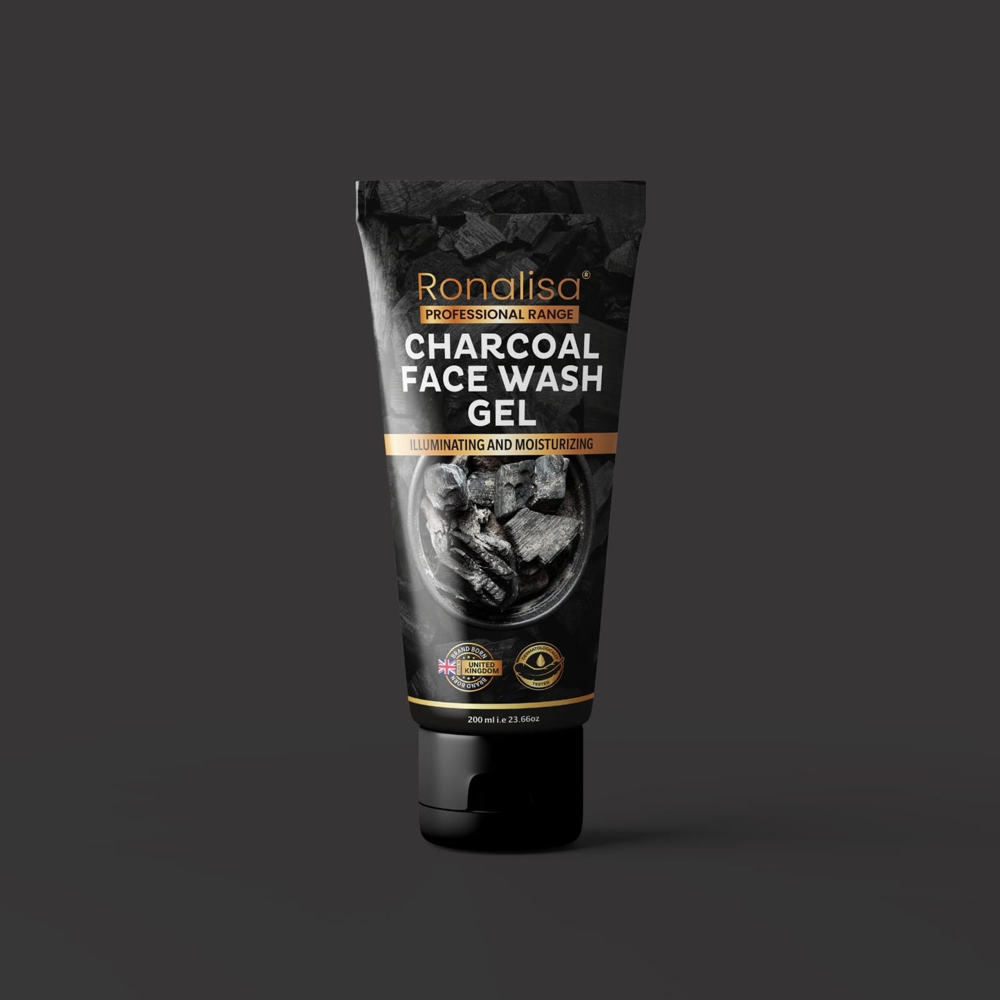 Charcoal Face Wash Gel - Illuminating And Moisturizing